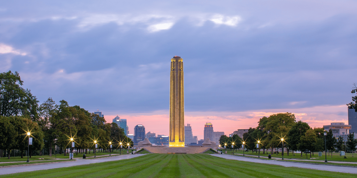The WWI monument in Kansas City, MO.